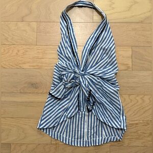 Zara backless summer top with tie front bow